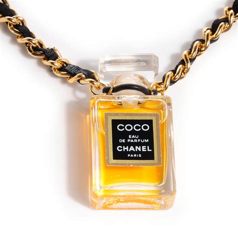 chanel necklace perfume bottle|faceted perfume bottle necklace.